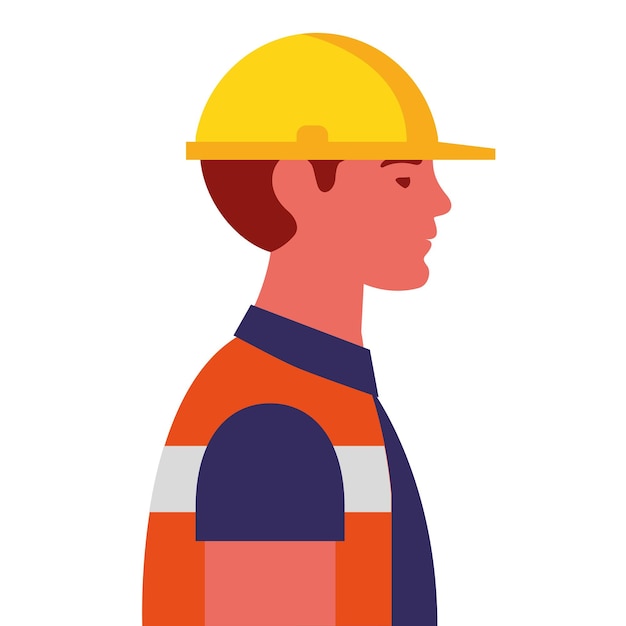 Vector de trabajador de carretera masculino