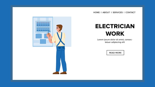 Vector de trabajo de electricista