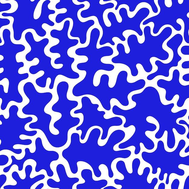 Vector transparente formas orgánicas patrón corales océano fondo azul