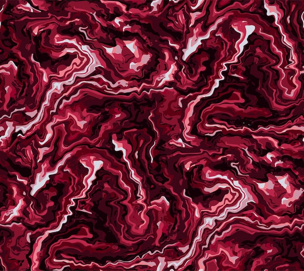 Vector transparente viva magenta líquido diseño de patrón fractal. Color del año 2023