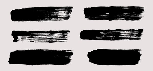 Vector de trazas de pincel Conjunto de cuadros de texto