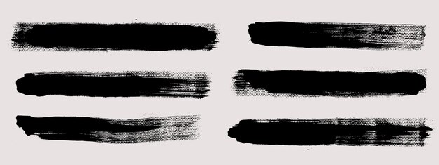 Vector de trazas de pincel Conjunto de cuadros de texto