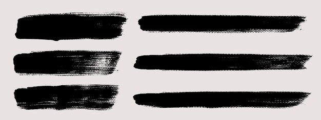 Vector de trazas de pincel Conjunto de cuadros de texto