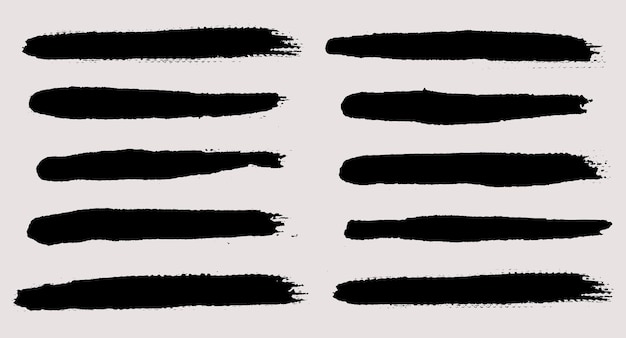 Vector de trazas de pincel Conjunto de cuadros de texto