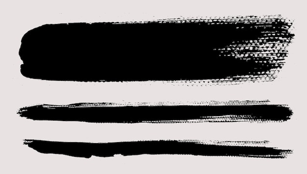Vector de trazas de pincel Conjunto de cuadros de texto