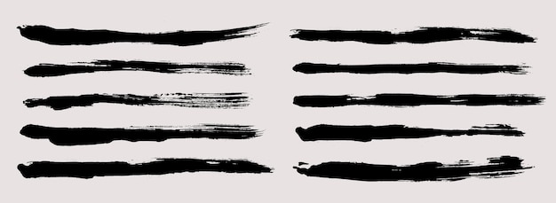 Vector de trazas de pincel Conjunto de cuadros de texto