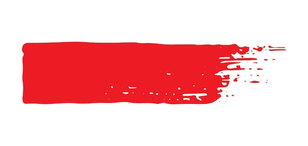 vector de trazo de pincel rojo
