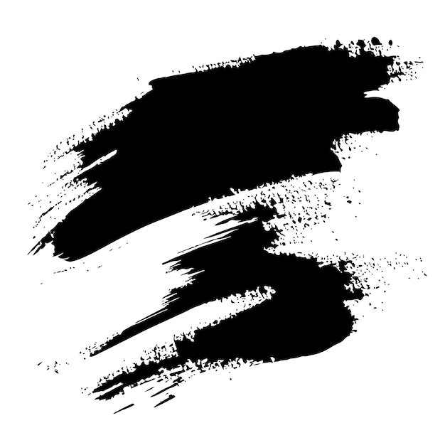 Vector de trazos de pincel de grunge negro