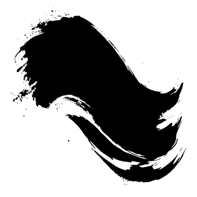 Vector de trazos de pincel de grunge negro