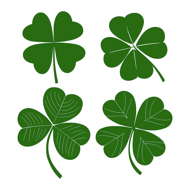 Vector de trébol de hoja para celebrar los diseños del Día de San Patricio