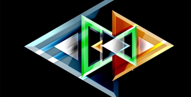 Vector triangular 3D diseño de fondo abstracto mínimo diseño geométrico de cartel abstracto