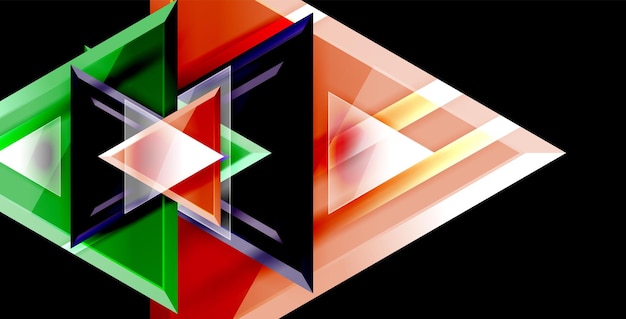 Vector triangular 3D diseño de fondo abstracto mínimo diseño geométrico de cartel abstracto