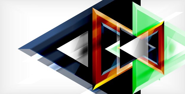 Vector triangular 3D diseño de fondo abstracto mínimo diseño geométrico de cartel abstracto