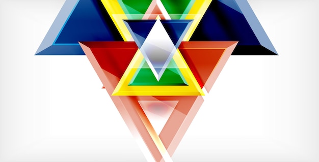 Vector triangular 3D diseño de fondo abstracto mínimo diseño geométrico de cartel abstracto