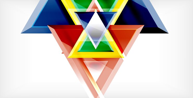 Vector vector triangular 3d diseño de fondo abstracto mínimo diseño geométrico de cartel abstracto
