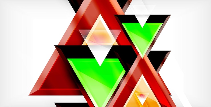 Vector vector triangular 3d diseño de fondo abstracto mínimo diseño geométrico de cartel abstracto