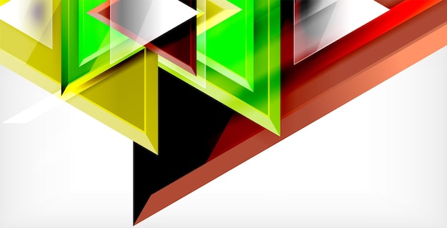 Vector triangular 3D diseño de fondo abstracto mínimo diseño geométrico de cartel abstracto