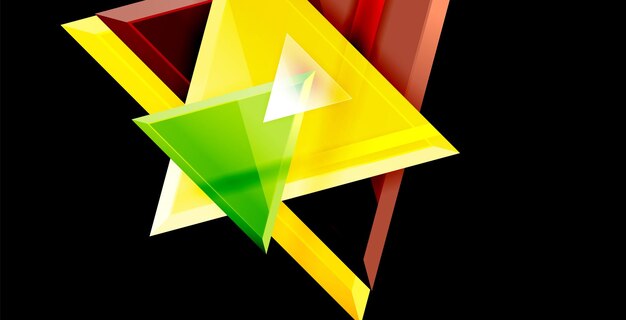 Vector triangular 3D diseño de fondo abstracto mínimo diseño geométrico de cartel abstracto