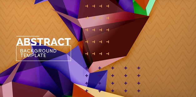 Vector triangular 3d formas geométricas de fondo diseño de póster moderno