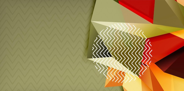 Vector triangular 3d formas geométricas de fondo diseño de póster moderno
