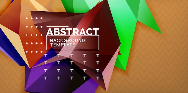 Vector triangular 3d formas geométricas de fondo diseño de póster moderno