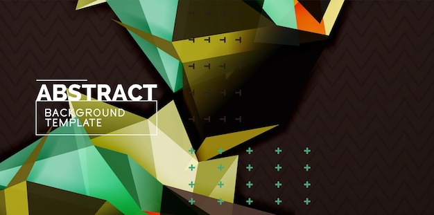 Vector triangular 3d formas geométricas de fondo diseño de póster moderno