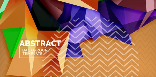 Vector triangular 3d formas geométricas de fondo diseño de póster moderno