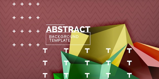 Vector triangular 3d formas geométricas de fondo diseño de póster moderno