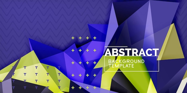 Vector triangular 3d formas geométricas de fondo diseño de póster moderno