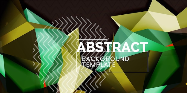 Vector triangular 3d formas geométricas de fondo diseño de póster moderno