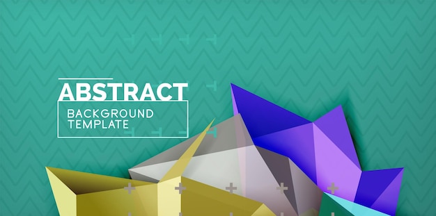 Vector triangular 3d formas geométricas de fondo diseño de póster moderno