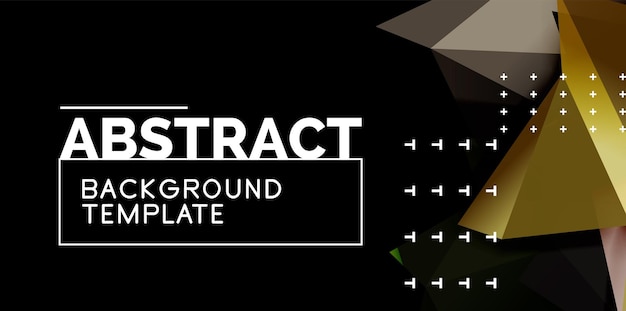 Vector triangular 3d formas geométricas de fondo diseño de póster moderno