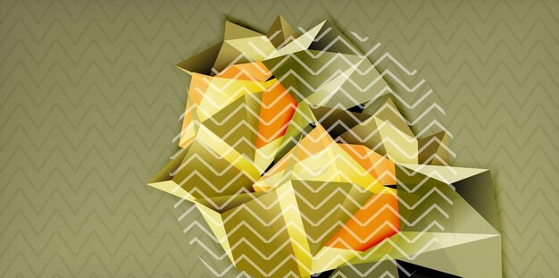 Vector triangular 3d formas geométricas de fondo diseño de póster moderno