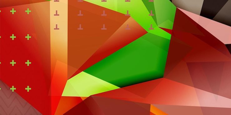 Vector vector triangular 3d formas geométricas de fondo diseño de póster moderno