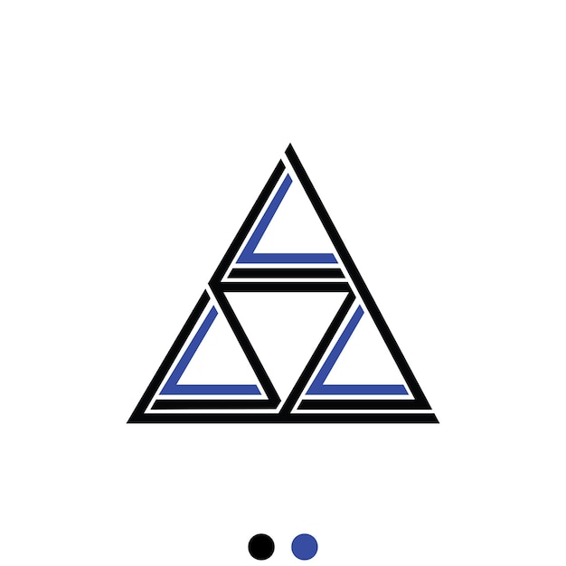 Vector vector un triángulo sobre fondo blanco