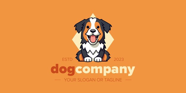 Vector vector tricolor bernese mountain dog happy amp cute element para las marcas relacionadas con las mascotas