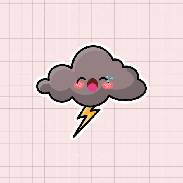 Vector triste de nube de tormenta