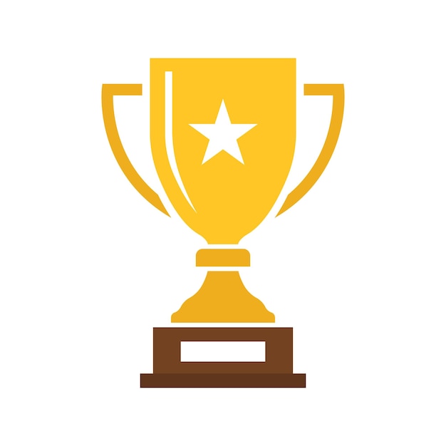 Vector Trofeo de oro Icono del símbolo del trofeo