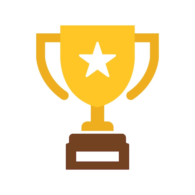 Vector Trofeo de oro Icono del símbolo del trofeo