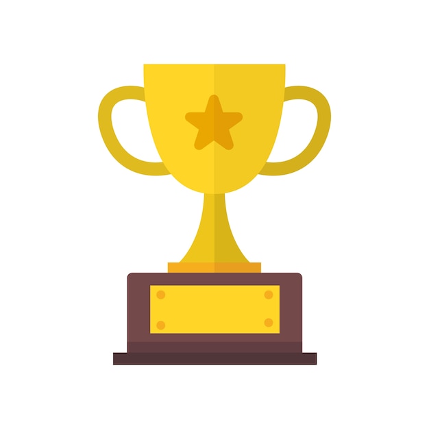 Vector trophy cup flat icon
