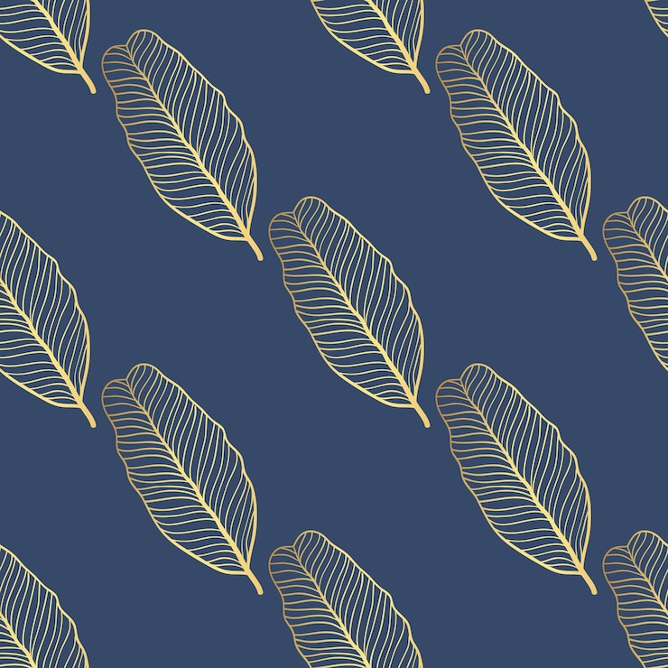 Vector vector tropical hojas de patrones sin fisuras fondo de ilustración pintada a mano