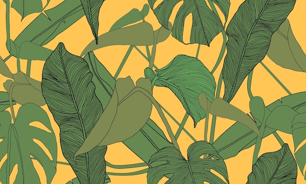 Vector tropical de patrones sin fisuras plantas exóticas