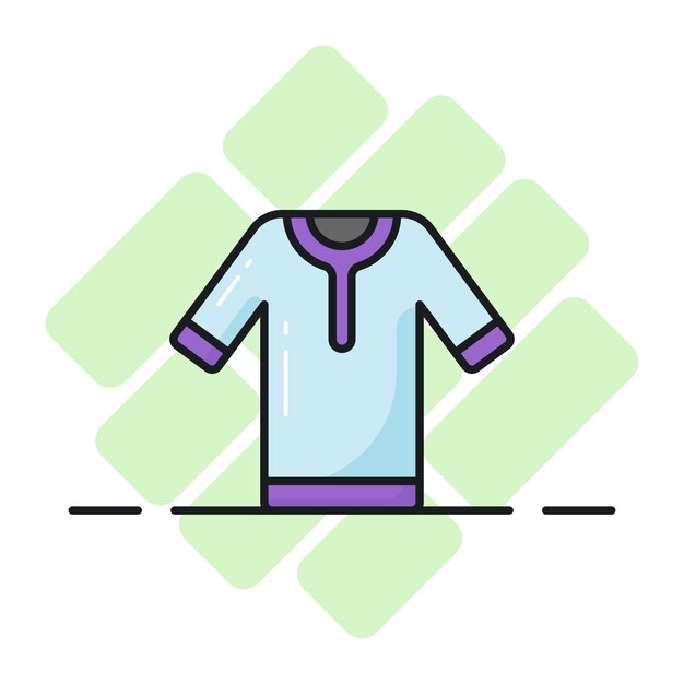 Vector de túnica de diseño creativo en estilo moderno icono de moda de la ropa cultural