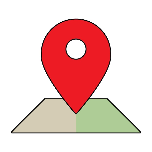 Vector de ubicación de logotipo de mapa
