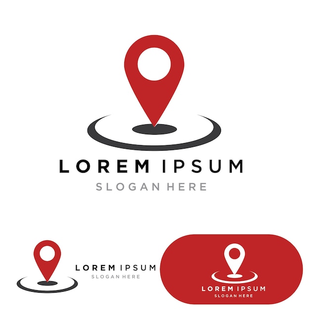 Vector de ubicación de logotipo de mapa