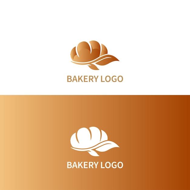 Vector único del logotipo de la panadería
