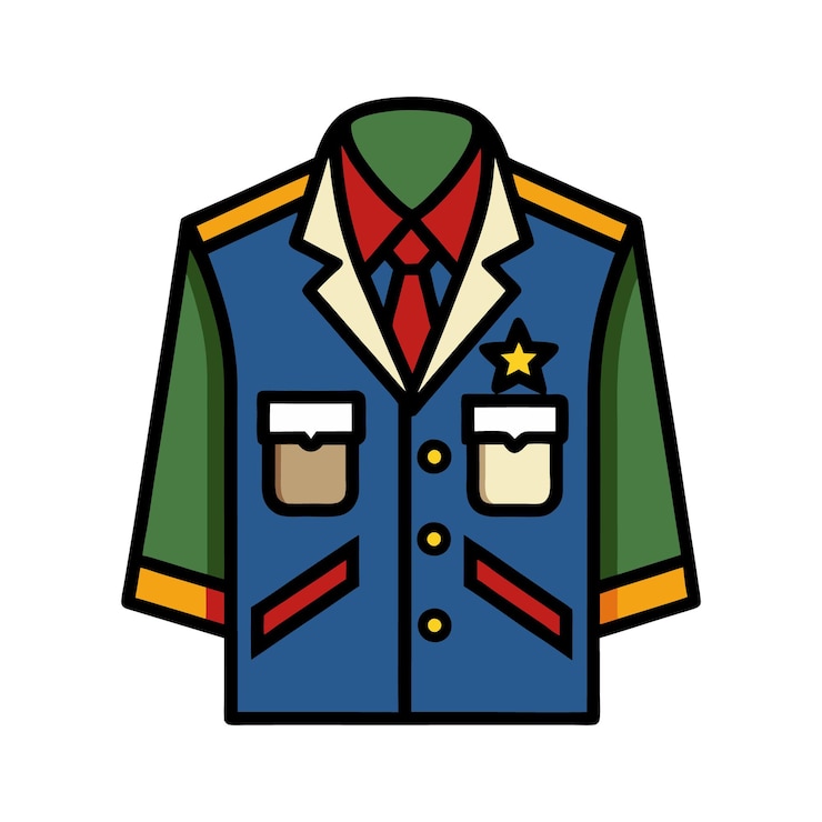 Vector vector de uniforme de soldado para el día de los veteranos vestimenta militar gráficos en honor al servicio y el sacrificio