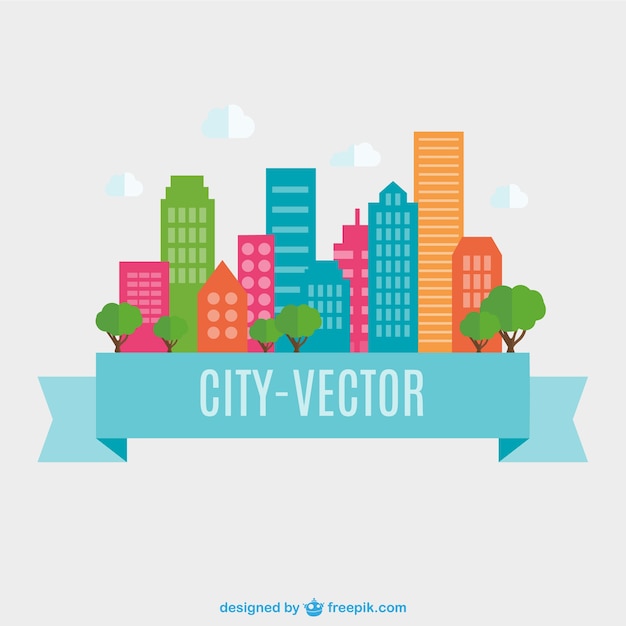 Vector urbano de colores