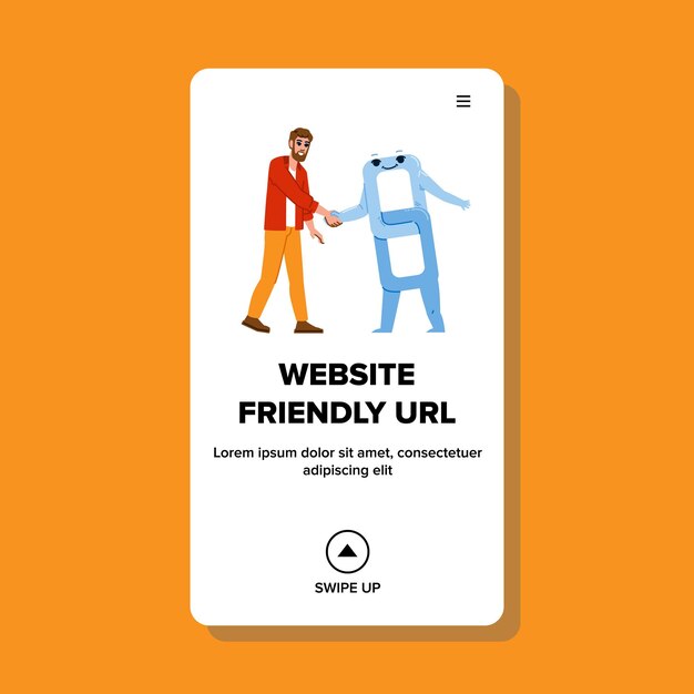 Vector de URL amigable con el navegador del sitio web