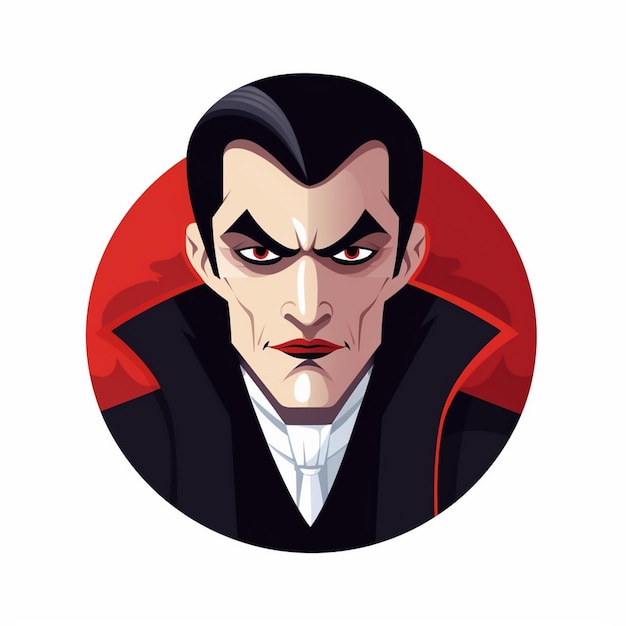 vector vampiro halloween ilustración de dibujos animados de terror diseño aterrador espeluznante fondo aislado